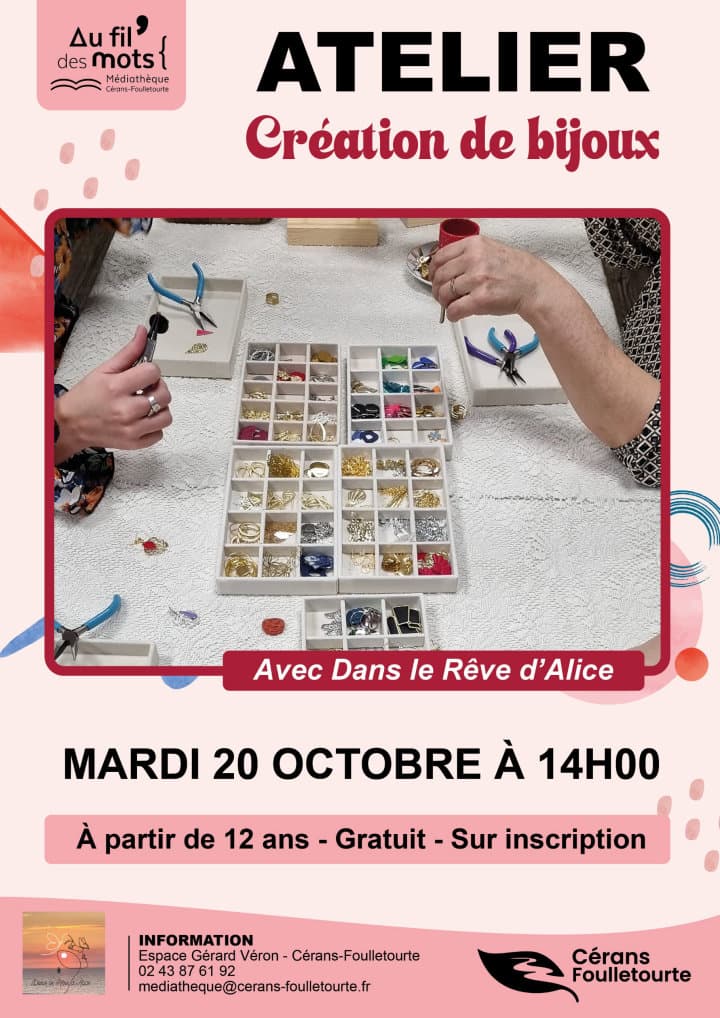 Atelier création de bijoux - Vacances de la Toussaint