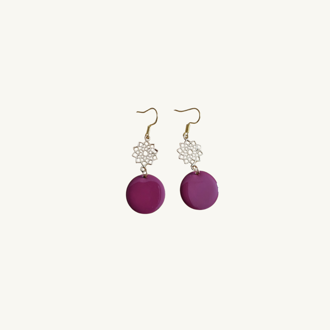 Boucles d'Oreilles Rosace Mystique