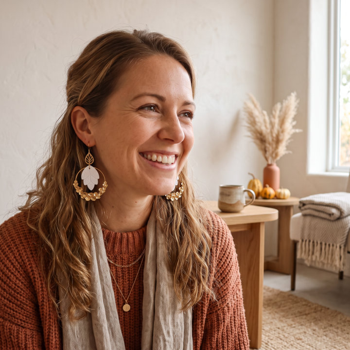 Boucles d'Oreilles Féerie Blanche - Vue 2
